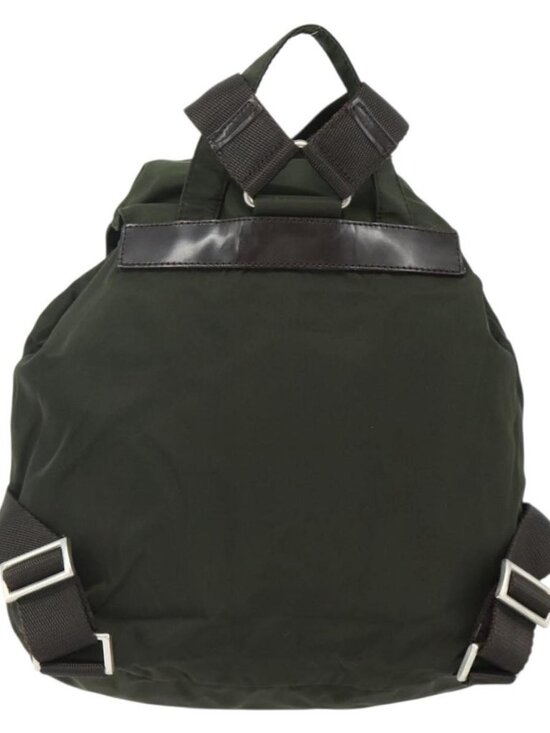 PRADA Backpack Nylon Khaki Silver Auth bs34477 main image 7